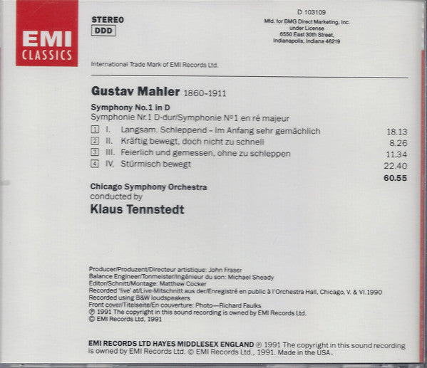 Symphonie No. 1 (CD) | Near Mint (NM) Near Mint (NM) - CLASSICAL / USED *NEAR MINT/CD*
