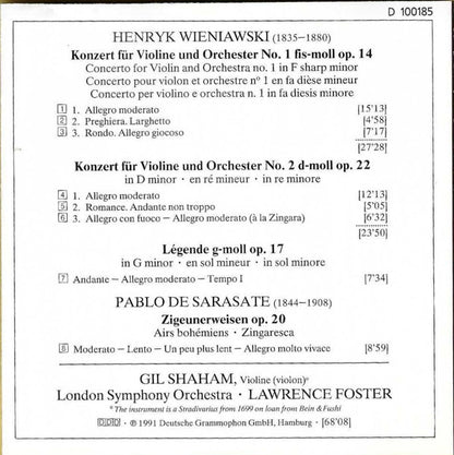 Violin Concertos Nos. 1 & 2, Zigeunerweisen (CD) | Near Mint (NM) Near Mint (NM) - CLASSICAL / USED *NEAR MINT/CD*