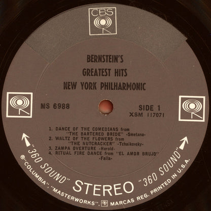 Leonard Bernstein - Bernstein's Greatest *360 SOUND* Hits New York Philharmonic | Near Mint (NM) Very Good Plus (VG+) - CLASSICAL / USED *NEAR MINT*