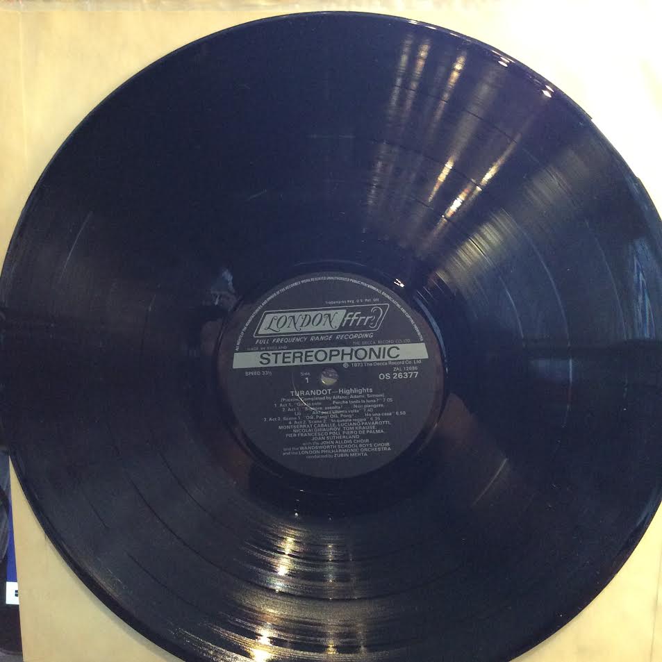 Turandot Highlights (VINYL) | Near Mint (NM) Excellent+ (EX+) - CLASSICAL / USED *NEAR MINT*