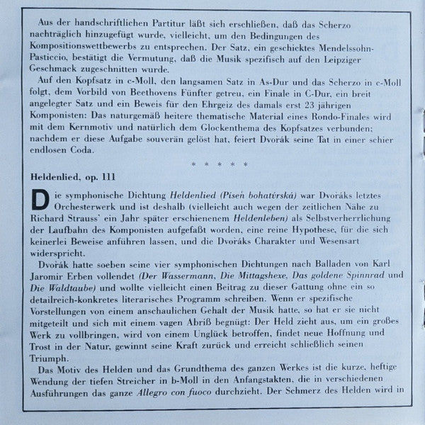 Symphony No. 1 ' The Bells Of Zlonice' - The Hero's Song Symphonic Poem Op. 111 (CD) | Near Mint (NM) Near Mint (NM) - CLASSICAL / USED *NEAR MINT*