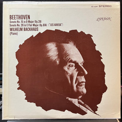 Ludwig van Beethoven, Wilhelm Backhaus - Beethoven: Sonata No. 15 and 26. Wilhelm Backhaus, Piano (VINYL LP LONDON CS 6247 1962) | Near Mint (NM or M-) Near Mint (NM) - CLASSICAL / USED *NEAR MINT*