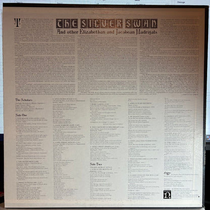 The Silver Swan (And Other Elizabethan And Jacobean Madrigals) (VINYL) | Near Mint (NM or M-) Near Mint (NM or M-) - CLASSICAL / USED *NEAR MINT*