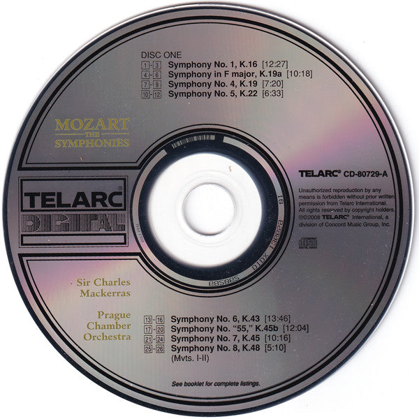 Wolfgang Amadeus Mozart - The Symphonies (10x CD Telarc ‎– CD 80729) | USED Near Mint (NM or M-) Near Mint (NM) - CLASSICAL / USED *NEAR MINT*