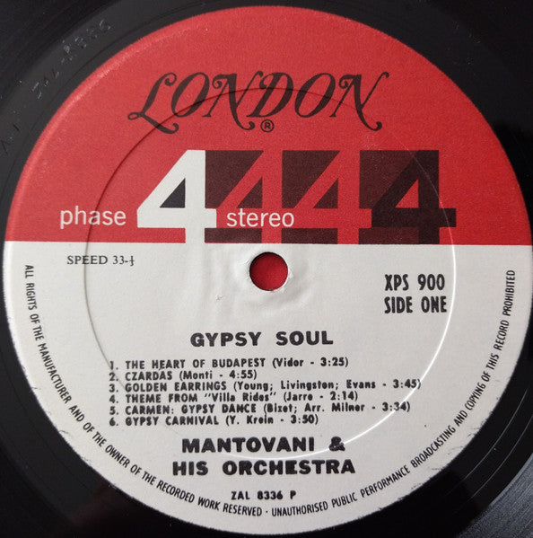 Mantovani And His Orchestra - Gypsy Soul | Near Mint (NM) Near Mint (NM) - CLASSICAL / USED *NEAR MINT*