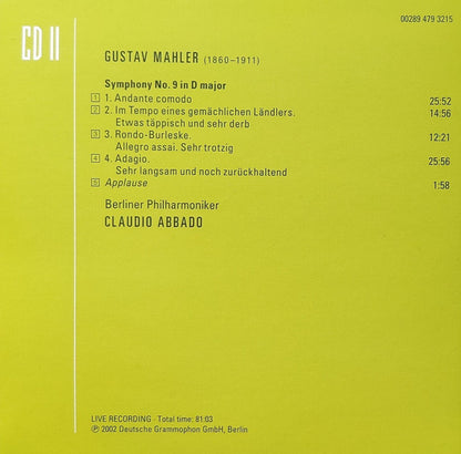 Gustav Mahler - Mahler - Abbado (CD BOXSET Deutsche Grammophon ‎– 00289 479 3204, Deutsche Grammophon ‎– 479 3204, Universal ‎– 479 3204) | NEW Near Mint (NM) Near Mint (NM) - CLASSICAL / USED *NEAR MINT*