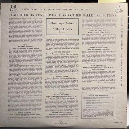 Arthur Fiedler And The Boston Pops Orchestra - Slaughter On 10th Ave. [Complete] | Near Mint (NM) Excellent (EX) - CLASSICAL / USED *NEAR MINT*