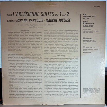 L'Arlésienne Suites 1 And 2 / España Rapsodie / Marche Joyeuse (VINYL) | Near Mint (NM or M-) Very Good Plus (VG+) - CLASSICAL / USED *NEAR MINT*