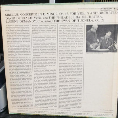 Violin Concerto In D Minor, Op. 47 For Violin And Orchestra- Swan Of Tuonela (VINYL) | Near Mint (NM or M-) Near Mint (NM or M-) - CLASSICAL / USED *NEAR MINT*