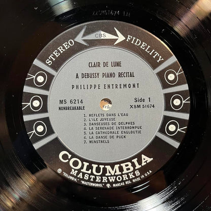 Clair De Lune (A Debussy Piano Recital By Philippe Entremont) (VINYL) | Near Mint (NM) Excellent+ (EX+) - CLASSICAL / USED *NEAR MINT*