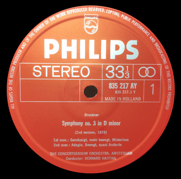 Sinfonie Nr. 3 D-Moll (VINYL) | Near Mint (NM or M-) Near Mint (NM or M-) - CLASSICAL / USED *NEAR MINT*