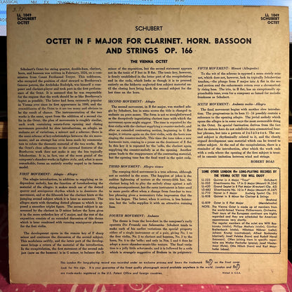 Octet In F Major Opus 166 For Clarinet, Horn, Bassoon And Strings | Near Mint (NM) Excellent (EX)