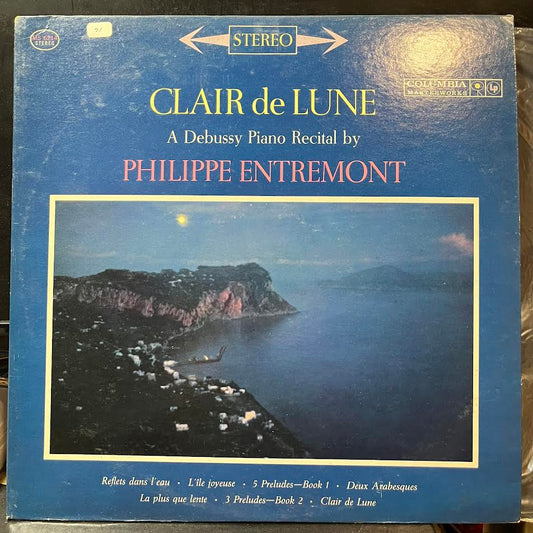 Clair De Lune (A Debussy Piano Recital By Philippe Entremont) (VINYL) | Near Mint (NM) Excellent+ (EX+) - CLASSICAL / USED *NEAR MINT*