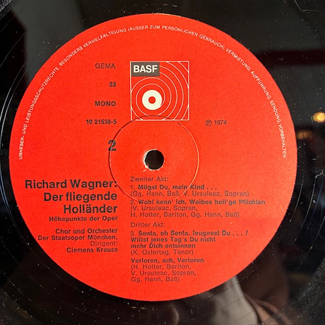 Der Fliegende Hollander - Höhepunkte Der Oper (VINYL) | Near Mint (NM or M-) Near Mint (NM or M-) - CLASSICAL / USED *NEAR MINT*