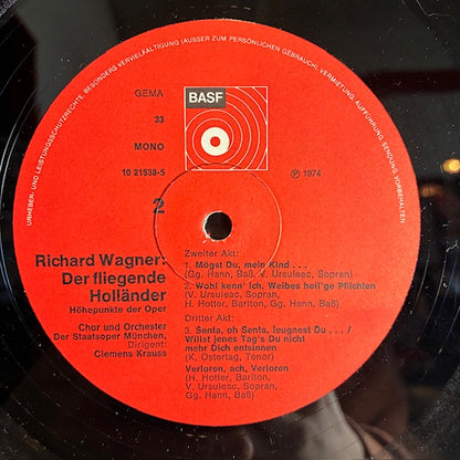 Der Fliegende Hollander - Höhepunkte Der Oper (VINYL) | Near Mint (NM or M-) Near Mint (NM or M-) - CLASSICAL / USED *NEAR MINT*