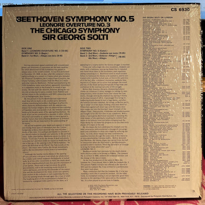 Ludwig van Beethoven - Symphony No. 5 / Leonore Overture No. 3 *SHRINK/IMPORT STICKER* | Near Mint (NM) Near Mint (NM) - CLASSICAL / USED *NEAR MINT*