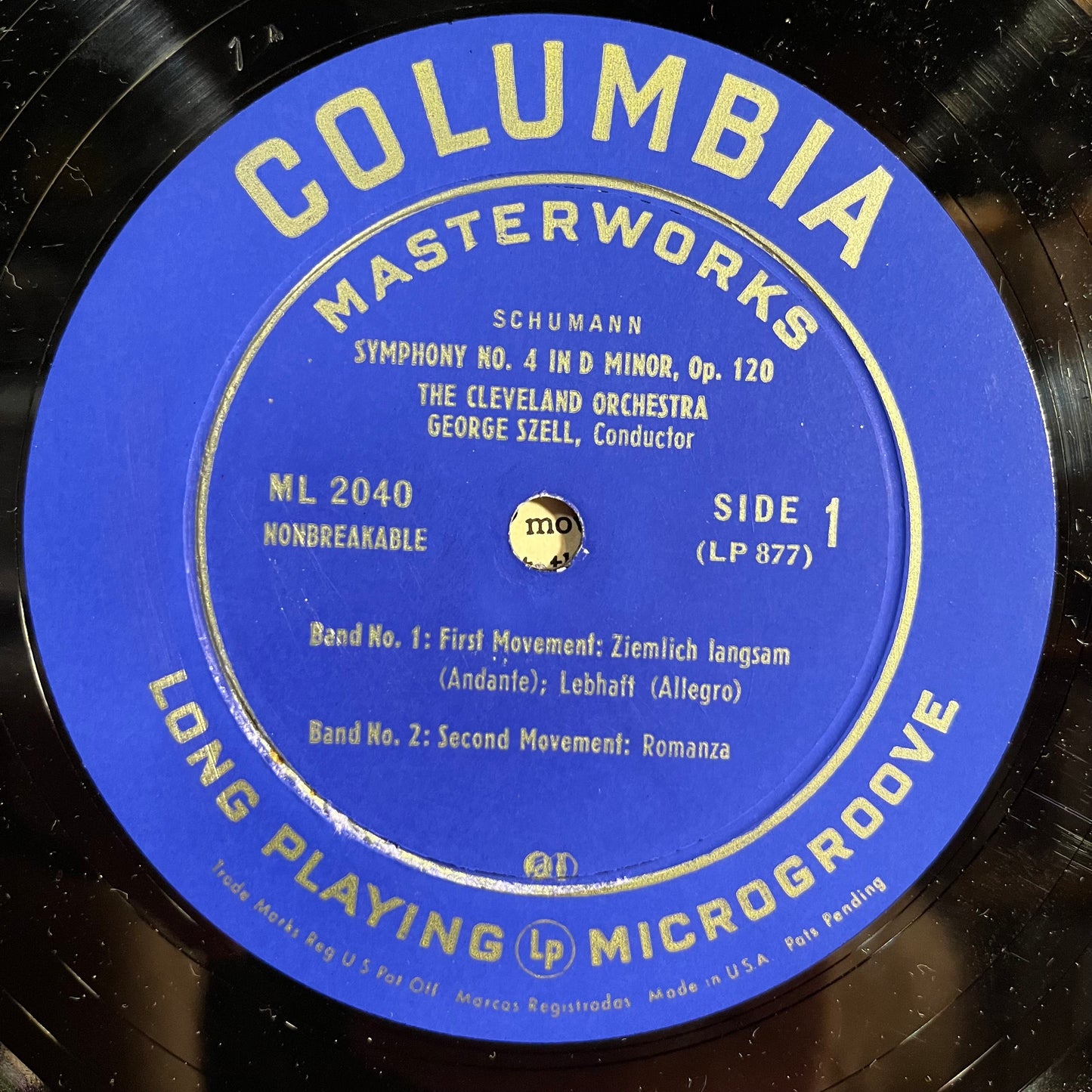 Symphony No. 4 In D-Minor, Op. 120 10" | Near Mint (NM) Near Mint (NM)