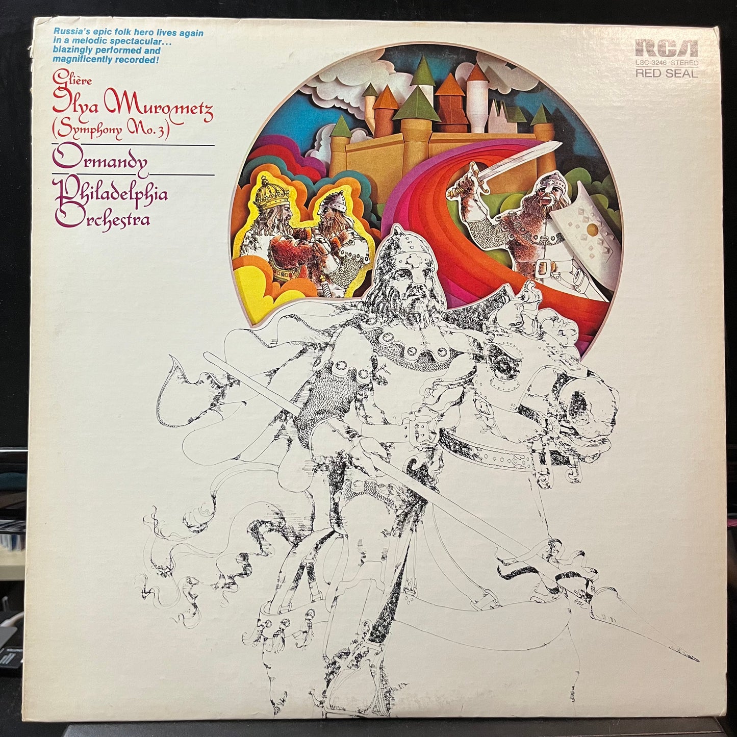 Glière* - Ormandy*, Philadelphia Orchestra - "Ilya Murometz" (Symphony No. 3)(VINYL LP RCA RED SEAL LSC-3246 1972) | Near Mint (NM or M-) Near Mint (NM) - CLASSICAL / USED *NEAR MINT*