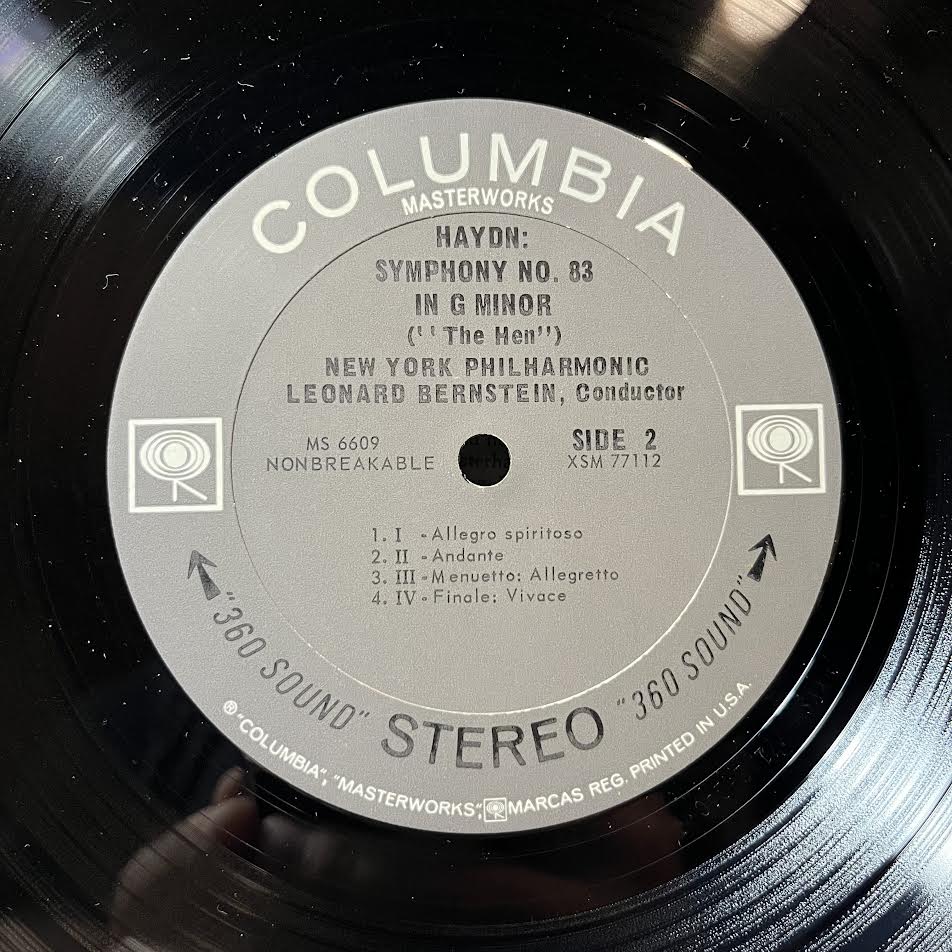 Symphony No. 82 "The Bear", Symphony No. 83 "The Hen" (VINYL) | Near Mint (NM) Excellent (EX) - CLASSICAL / USED *NEAR MINT*