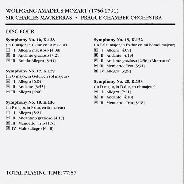 Wolfgang Amadeus Mozart - The Symphonies (10x CD Telarc ‎– CD 80729) | USED Near Mint (NM or M-) Near Mint (NM) - CLASSICAL / USED *NEAR MINT*