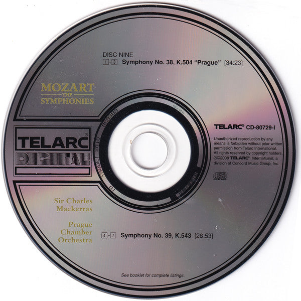 Wolfgang Amadeus Mozart - The Symphonies (10x CD Telarc ‎– CD 80729) | USED Near Mint (NM or M-) Near Mint (NM) - CLASSICAL / USED *NEAR MINT*