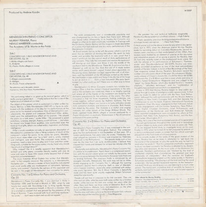 Piano Concertos (No. 1 In G Minor, Op. 25 / No. 2 In D Minor, Op. 40) | Near Mint (NM) Excellent (EX)