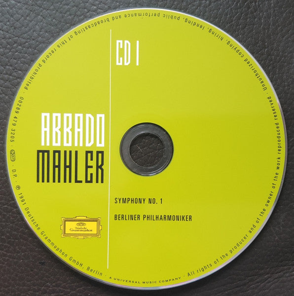 Gustav Mahler - Mahler - Abbado (CD BOXSET Deutsche Grammophon ‎– 00289 479 3204, Deutsche Grammophon ‎– 479 3204, Universal ‎– 479 3204) | NEW Near Mint (NM) Near Mint (NM) - CLASSICAL / USED *NEAR MINT*
