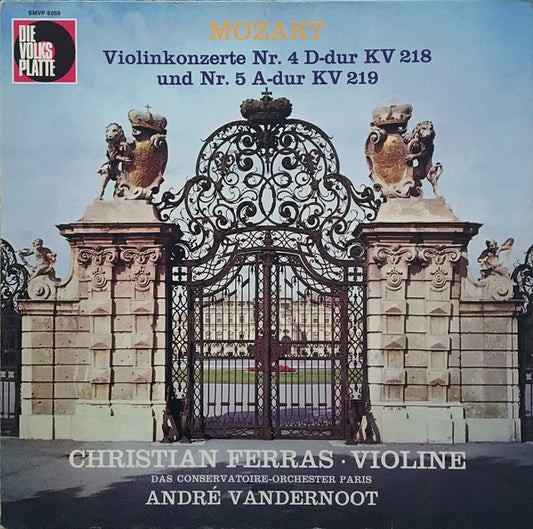 Wolfgang Amadeus Mozart Violinkonzerte Nr. 4 D-Dur KV 218 Und Nr.5 A-Dur KV 219 *GERMANY* LP Near Mint (NM or M-) Excellent (EX)