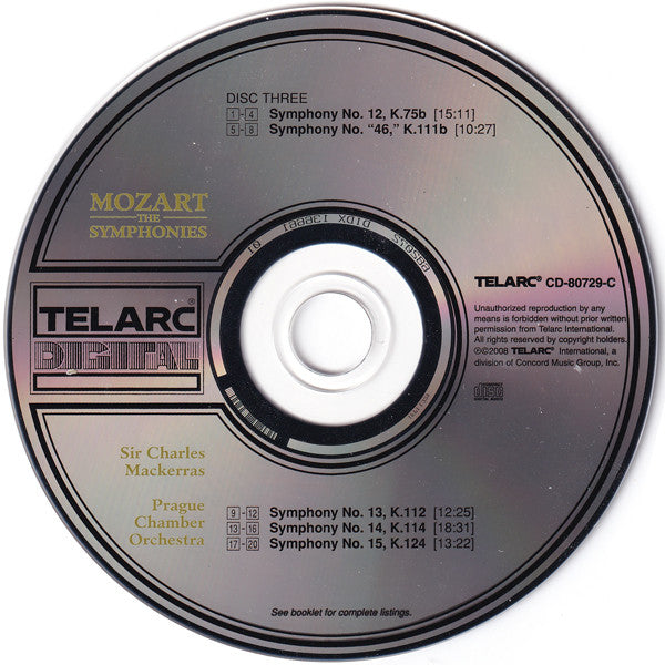 Wolfgang Amadeus Mozart - The Symphonies (10x CD Telarc ‎– CD 80729) | USED Near Mint (NM or M-) Near Mint (NM) - CLASSICAL / USED *NEAR MINT*