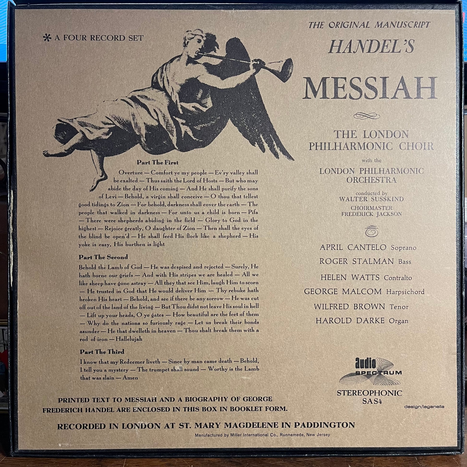 Georg Friedrich Händel - Handel's Messiah (The Original Manuscript) | Near Mint (NM) Near Mint (NM) - CLASSICAL / USED *NEAR MINT*