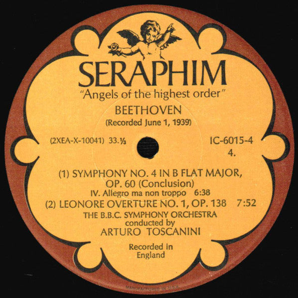 Arturo Toscanini - Beethoven: Symphonies Nos. 1, 4 & 6 ("Pastorale") *BOX* | Near Mint (NM) Excellent (EX) - CLASSICAL / USED *NEAR MINT*