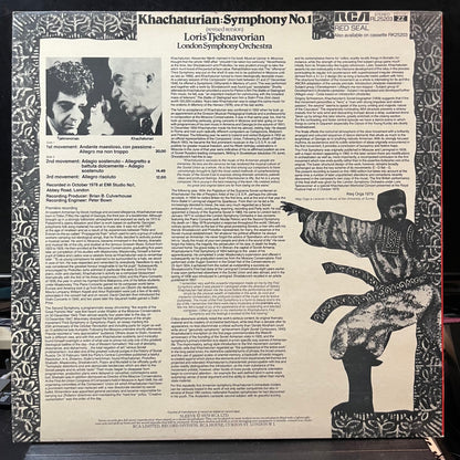 Khachaturian* - Loris Tjeknavorian, London Symphon - Symphony No. 1 (Revised Version)(VINYL LP RCA RED SEAL RL25203 1979) | Near Mint (NM or M-) Near Mint (NM) - CLASSICAL / USED *NEAR MINT*