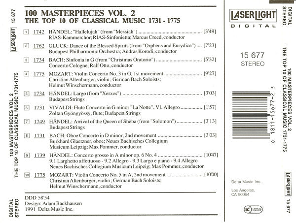 Various - The Top 100 Masterpieces Of Classical Music: 1685-1928 *10XCD BOX* | Near Mint (NM) Near Mint (NM) - CLASSICAL / USED *NEAR MINT*