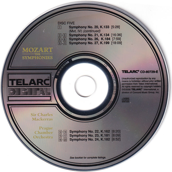 Wolfgang Amadeus Mozart - The Symphonies (10x CD Telarc ‎– CD 80729) | USED Near Mint (NM or M-) Near Mint (NM) - CLASSICAL / USED *NEAR MINT*