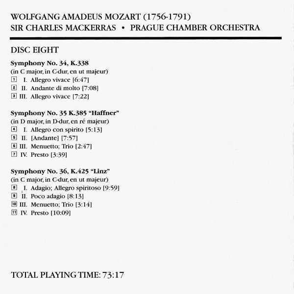 Wolfgang Amadeus Mozart - The Symphonies (10x CD Telarc ‎– CD 80729) | USED Near Mint (NM or M-) Near Mint (NM) - CLASSICAL / USED *NEAR MINT*