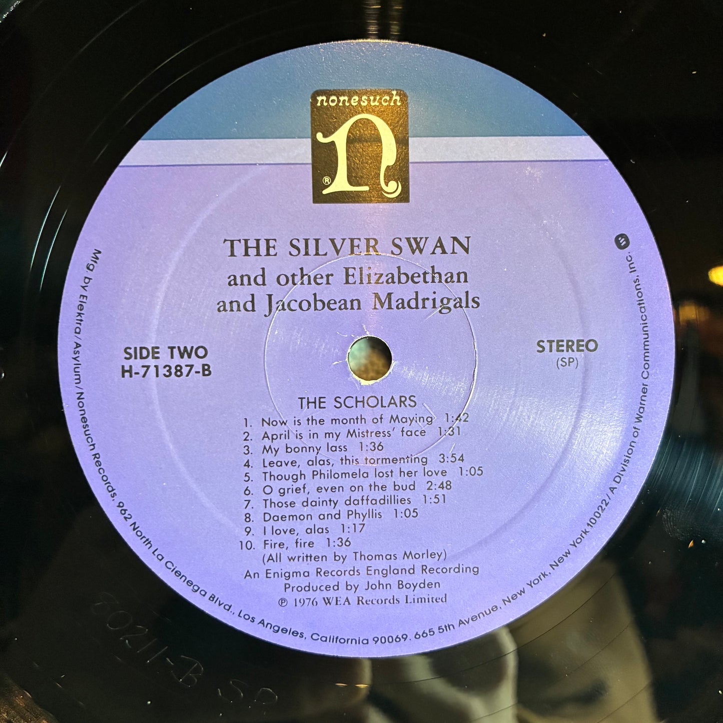 The Silver Swan (And Other Elizabethan And Jacobean Madrigals) (VINYL) | Near Mint (NM or M-) Near Mint (NM or M-) - CLASSICAL / USED *NEAR MINT*