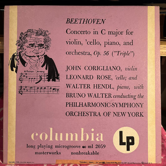 Ludwig van Beethoven - Concerto In C Major For Violin, 'Cello, Piano, And Orchestra, Op. 56 ("Triple") 10" | Near Mint (NM) Excellent (EX) - CLASSICAL / USED *NEAR MINT*