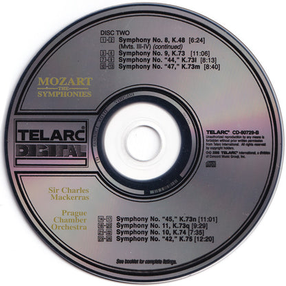 Wolfgang Amadeus Mozart - The Symphonies (10x CD Telarc ‎– CD 80729) | USED Near Mint (NM or M-) Near Mint (NM) - CLASSICAL / USED *NEAR MINT*