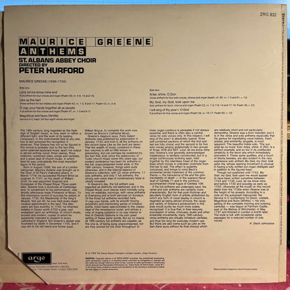 Maurice Greene (2) - Anthems *PROMO* | Near Mint (NM) Near Mint (NM) - CLASSICAL / USED *NEAR MINT*