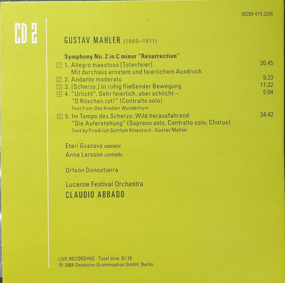 Gustav Mahler - Mahler - Abbado (CD BOXSET Deutsche Grammophon ‎– 00289 479 3204, Deutsche Grammophon ‎– 479 3204, Universal ‎– 479 3204) | NEW Near Mint (NM) Near Mint (NM) - CLASSICAL / USED *NEAR MINT*