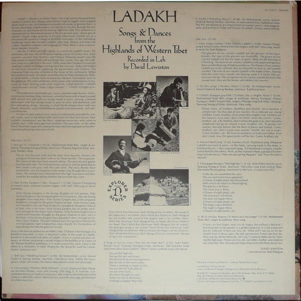 Ladakh - Songs & Dances From The Highlands Of Western Tibet (VINYL) | Near Mint (NM) Near Mint (NM) - CLASSICAL / USED *NEAR MINT*