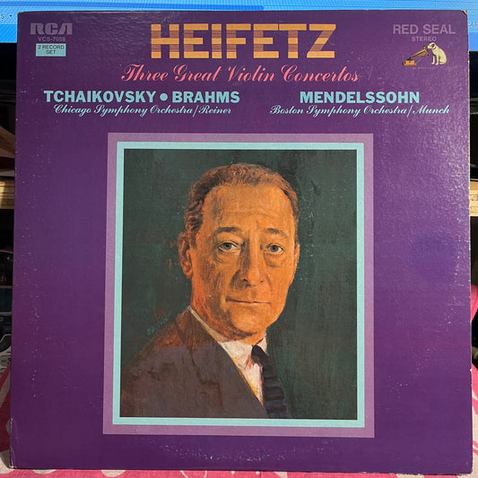 Jascha Heifetz - Three Great Violin Concertos | Near Mint (NM) Excellent (EX) - CLASSICAL / USED *NEAR MINT*