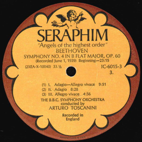 Arturo Toscanini - Beethoven: Symphonies Nos. 1, 4 & 6 ("Pastorale") *BOX* | Near Mint (NM) Excellent (EX) - CLASSICAL / USED *NEAR MINT*