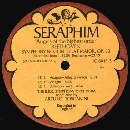 Arturo Toscanini - Beethoven: Symphonies Nos. 1, 4 & 6 ("Pastorale") *BOX* | Near Mint (NM) Excellent (EX) - CLASSICAL / USED *NEAR MINT*