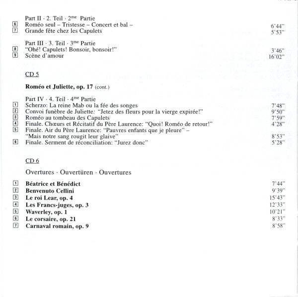Hector Berlioz - Complete Orchestral Works · Sämtliche Orchesterwerke · L'œuvre Pour Orchestre (CD BOXSET Philips ‎– 456 143-2) | USED Near Mint (NM) Excellent+ (EX+) - CLASSICAL / USED *NEAR MINT*