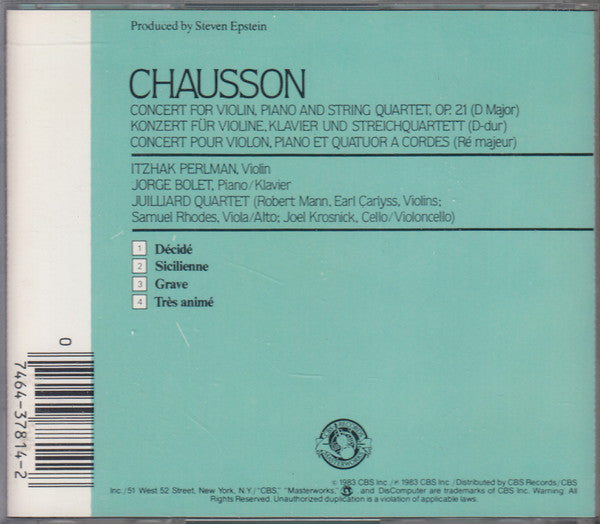 Concert For Violin, Piano And String Quartet (CD) | Near Mint (NM) Near Mint (NM) - CLASSICAL / USED *NEAR MINT*