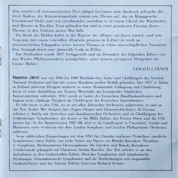 Symphony No. 1 ' The Bells Of Zlonice' - The Hero's Song Symphonic Poem Op. 111 (CD) | Near Mint (NM) Near Mint (NM) - CLASSICAL / USED *NEAR MINT*