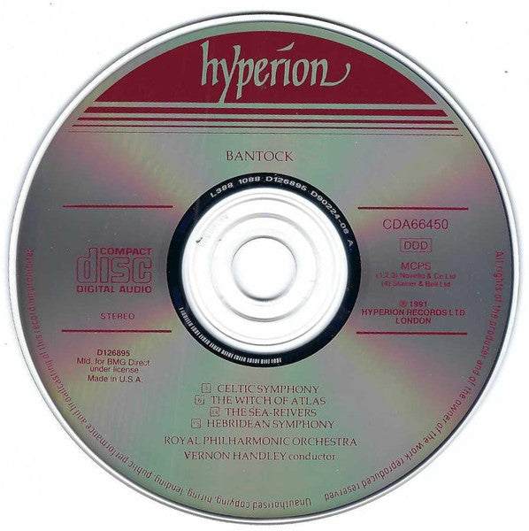 Hebridean Symphony / Celtic Symphony / The Witch Of Atlas / The Sea Reivers | Near Mint (NM) Near Mint (NM or M-) - CLASSICAL / USED *NEAR MINT*