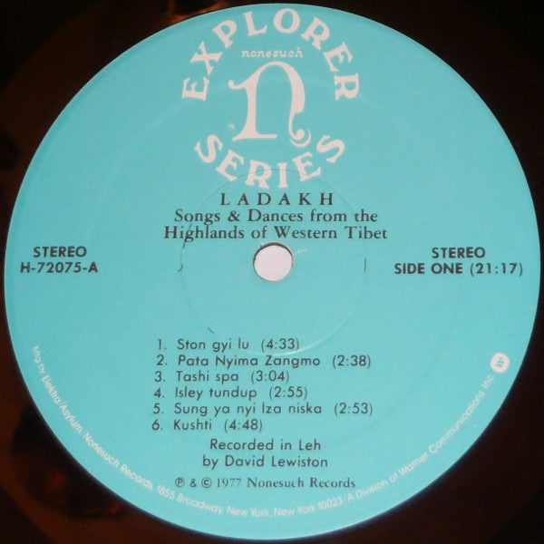 Ladakh - Songs & Dances From The Highlands Of Western Tibet (VINYL) | Near Mint (NM) Near Mint (NM) - CLASSICAL / USED *NEAR MINT*