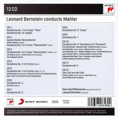 Gustav Mahler - The Complete Symphonies · Das Lied Von Der Erde (12x CD BOX) | Near Mint (NM or M-) Excellent (EX) - CLASSICAL / USED *NEAR MINT*